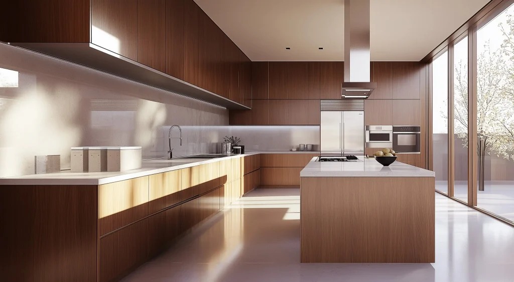 LARGE WALNUT KITCHEN RENDER EXAMPLE