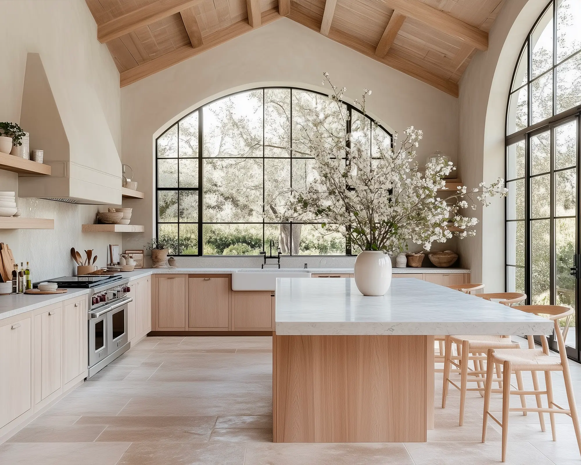 fresia inteiors WHITE OAK INSET DOORS
