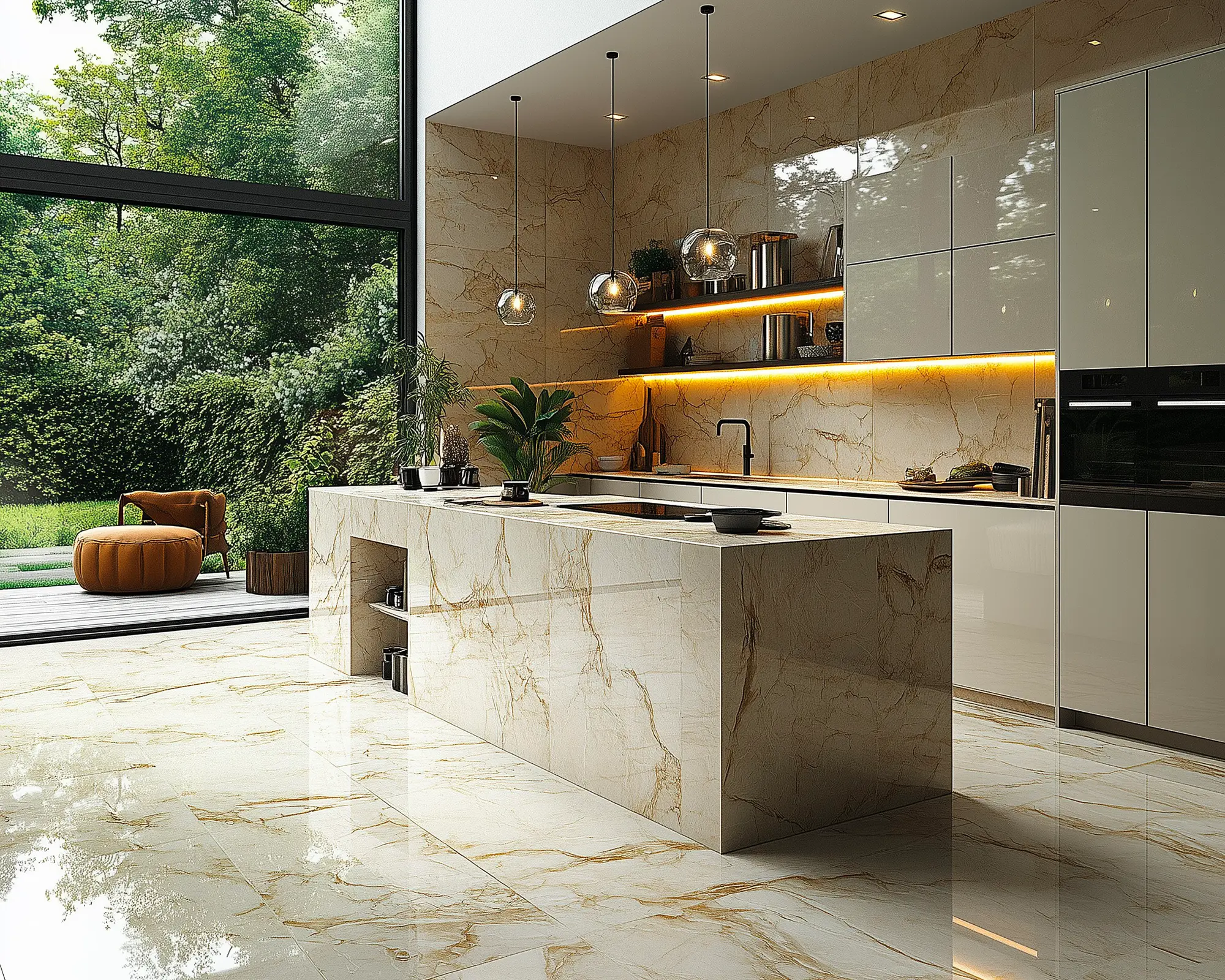 fresi inteiors high gloss new grey and marble