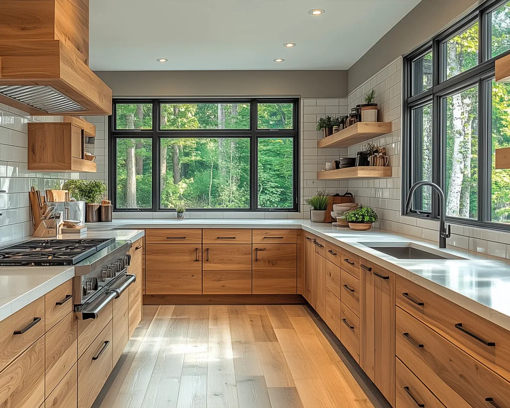 fresia interios white oak with handles